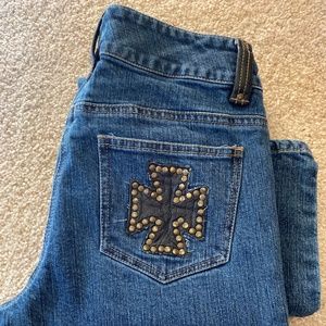 INC leather/studded pockets size 4 jeans